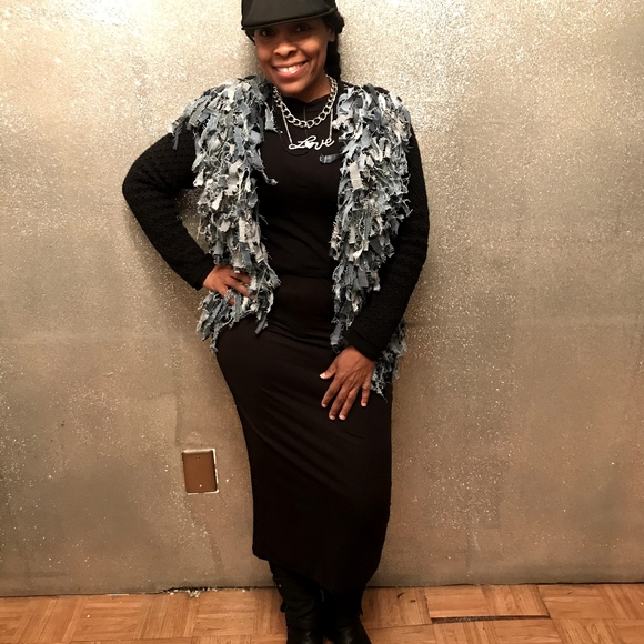 Fringe Denim Sweater - Picture 4 of 4